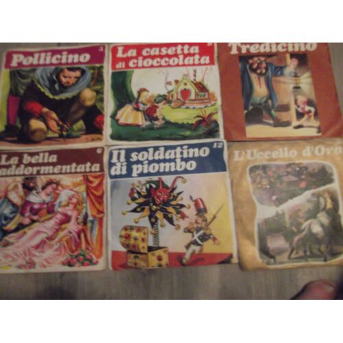 6 Disques Vinyle Pour Enfants En Italien