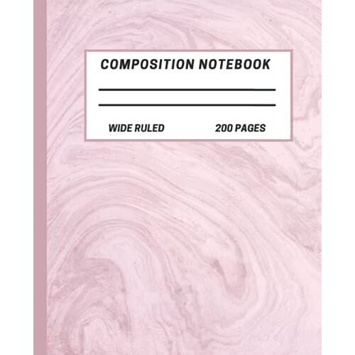 Aesthetic Composition Notebook Wide Ruled: Aesthetic Composition Notebook For School, Aesthetic Composition Notebook College Ruled, Aesthetic Composition Notebook For Teen Girls