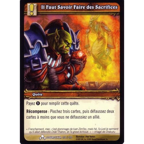 Il Faut Savoir Faire Des Sacrifices - Wow - La Guerre Du Fléau - C - 259/270