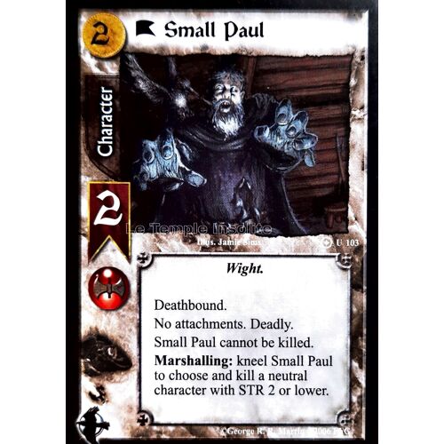 Carte A Game Of Thrones Ccg - Small Paul U#103
