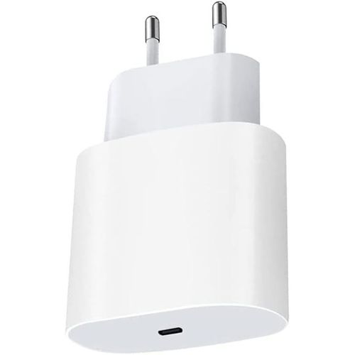 Chargeur Rapide USB C 30W Certifie MFi Compatible Chargeur Rapide PD et QC3.0 Type-C Compatible avec iPhone 14/14 Plus/14 Pro/14 Pro Max/13/12/11/XS/XS Max/XR/X, iPad, Samsung, Pixel-Blanc