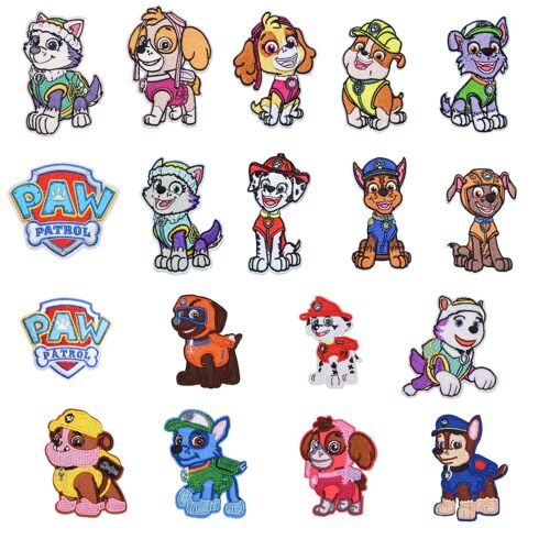 18 Cute Woofers Embroidered Patches, Embroidered Applique Stickers Sewing Patches And Badges Fabric Repair Patches For Children's Clothing Jeans Jackets Shoes Backpacks T-Shirts
