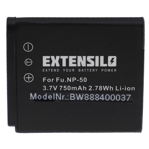 EXTENSILO 1x Batterie compatible avec Pentax Q10, Q-S1, Q, Q7 appareil photo, reflex numérique (750mAh, 3,7V, Li-ion)
