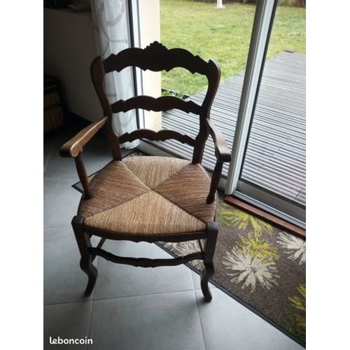 Fauteuil Rustique Chene Paille