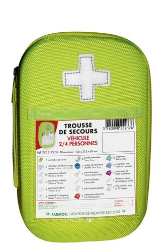 Trousse de secours FARMOR V?hicules - Haute visibilit? - TRO 2172 FLJ