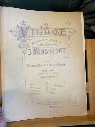 Jules Massenet Dernier Sommeil De La Vierge Partition Piano Seul Éditions Heugel