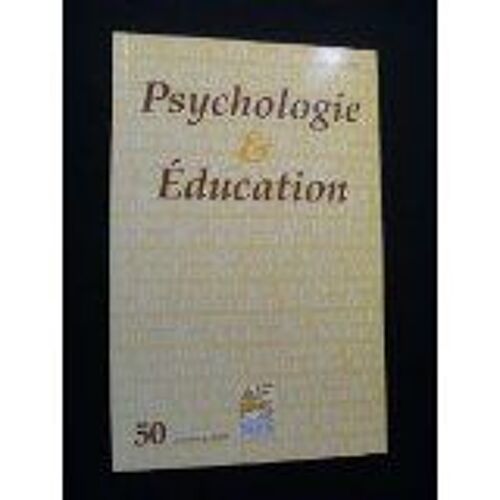 Psychologie Et Education  N° 50 : Autour De La Petite Enfance