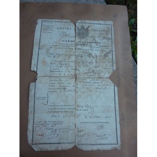 Certificat D'activité De Service - 1813 - Premier Empire - 155eme Régiment De Ligne - 32ème Division 