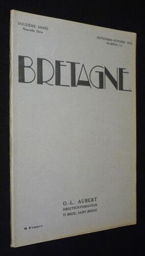 Bretagne (Douzième Année - N°111, Septembre-Octobre 1933)