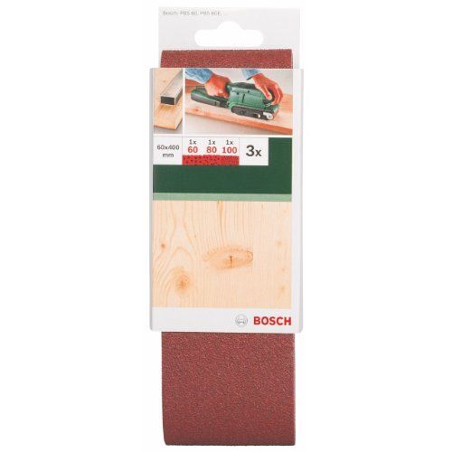 set de bandes abrasives 60x400 mm RW, non perforé, fixation étrier - 3 pièces