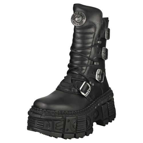 New Rock Tank Mwall373s1 Mixte Adulte Bottes Plateforme Noir