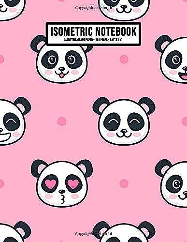 Panda Isometric Graph Paper Notebook: Panda Isometric Graph Paper Notebook Journal | 110 Pages | Large 8.5 X 11