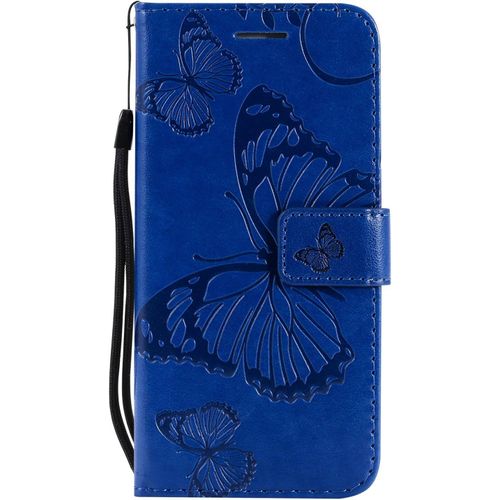 Coque Pour Huawei P9 Lite 2016 [Pas Pour P9], Housse Coque Flip Case Cuir Porte Carte Magnetique Portefeuille Cover Etui Support Antichoc Coque Case Pour Huawei P9 Lite,Bleu