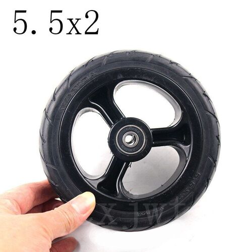 Roues Solides De 5 Pouces 5.5x2 Avec Nes En Fibre De Carbone, Pneus De Scooter De Bonne Qualité Avec Jantes En Alliage