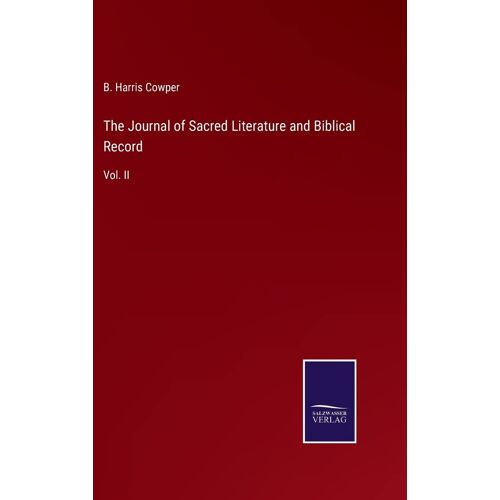 The Journal Of Sacred Literature And Biblical Record