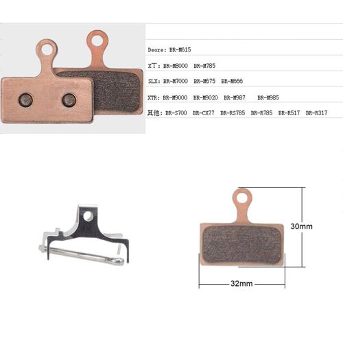 Plaquettes De Frein De Vélo En Fiber Métallique, Résistantes À L'usure, Pour Shimano Deore Xtr/Deore/Slx/Xt/Br