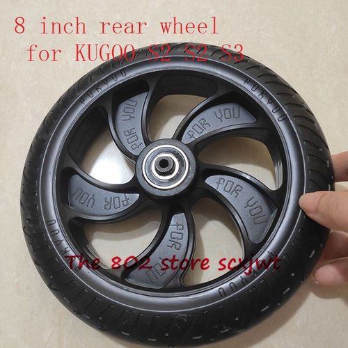 Roue Arrière Solide De 8 Pouces | Expédition Foudre, Antidéflagrant, Pour Scooter Électrique Pliant Kugoo S1 S3, Pièce De Rechange, Pour Scooter Électrique, De Pologne