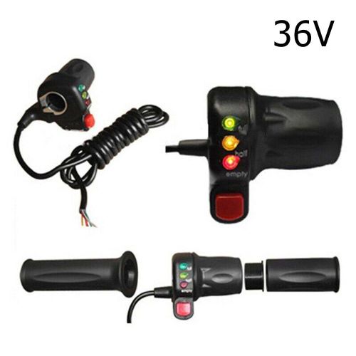 Accélérateur De Vélo Électrique 36v 48v, Nouveau Pour Guidon De 22.2mm Avec Bouton-Poussoir, Poignée De Filetage