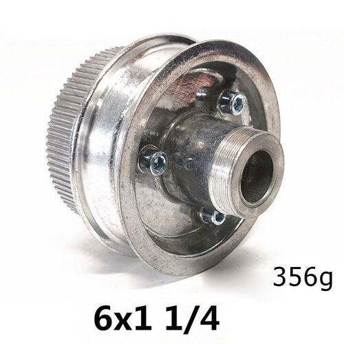 Moyeu De Roue Arrière 6x1 1/4 Pour Scooter Électrique, Avec Courroie De Synchronisation, En Aluminium, Argent, Accessoires Hoverboard, Livraison Directe
