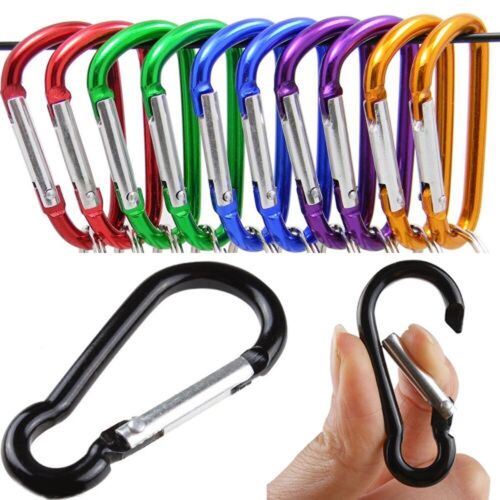 Boucles De Sécurité D'escalade, Anneau En D, Crochet De Verrouillage, Mousqueton, Accessoires Pour Porte-Clés, 10 Pièces