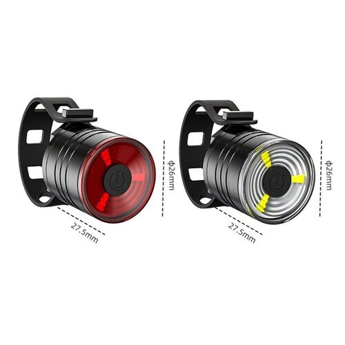 Ensemble De Phares De Vélo Étanches À Led, 5 Modèles, Luminosité Réglable, Feu Arrière Pour Accès Au Cyclisme, 2 Pièces