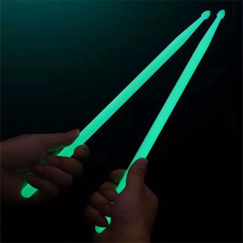 1 Paire De Baguettes Fluorescentes, 5a, Luminescentes, Scintillantes Dans La Nuit, Pour Jazz, Instrument Électronique