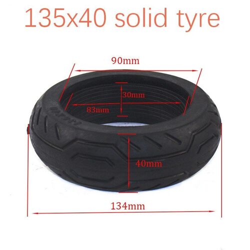 135*40 Pneus En Caoutchouc Plein 135x40mm Pneus Pleins Pour Hoverboard, Planche À Roulettes Électrique, Scooter, Chariot, Pneu De Roue De Fauteuil Roulant
