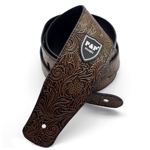 Sangle De Guitare Électrique Multicolore En Cuir Pu, Longueur Réglable 127 -150cm, Accessoires De Guitare Réglables