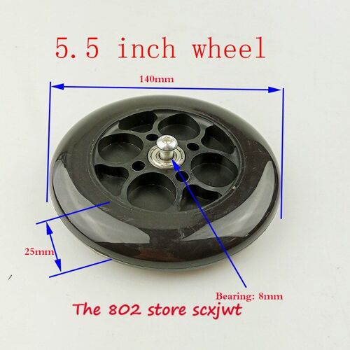 Chariot Haute Performance Roues 1/2 Pouces 5.5mm | 2 Pièces 5, Roues 140 Mm Pour Scooter Électrique, Chariot De Voiture Pour Bébé, Roulettes