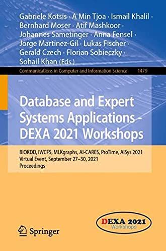 Database And Expert Systems Applications - Dexa 2021 Workshops