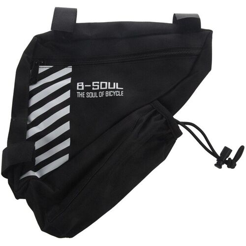 Sacoche Triangulaire Pour Cadre Avant De Vélo, Sac De Tube Supérieur De Cyclisme Avec Poche Pour Bouteille D'eau, Accessoires De Vélo (Noir), B-Soul
