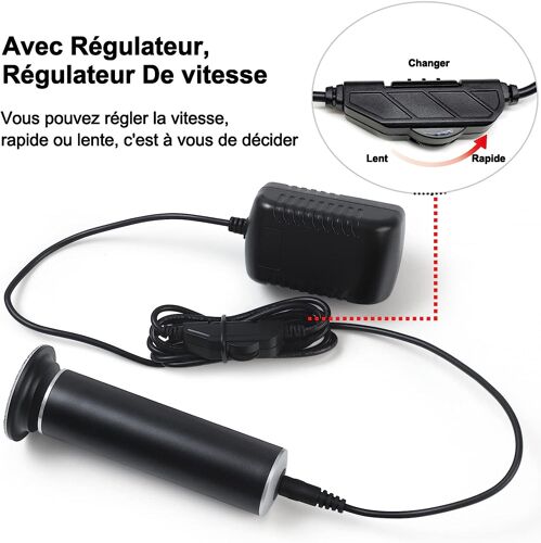 Râpe Electrique Anti-Callosités Pour Les Pieds, Vitesse Réglable, Lime À Pied Électrique Avec 60 Tampons De Remplacement Pour Enlever La Peau Morte Et La Peau Dure Fcr-1 Noir.