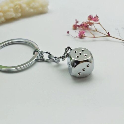 Porte-Clés En Métal Avec Dés De Personnalité, Modèle De Guitare En Alliage, Cadeau De Voiture, Nouveau