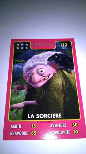Carte De Collection Disney Pixar Auchan Numero 112 La Sorciere (Rebelle)