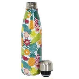 Bouteille Isotherme Fleurie 50cl - Couleur Aleatoire