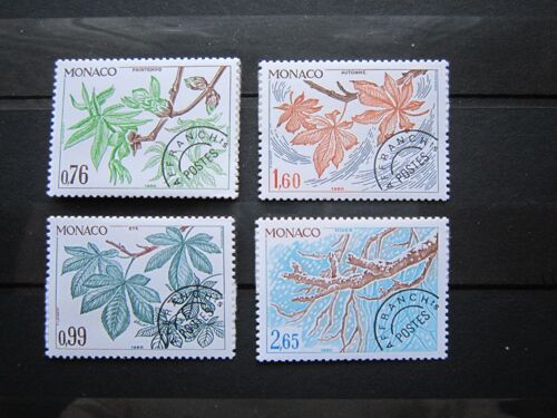Monaco. Timbres N° 66 A 69 Preobliteres (1980). Les Quatre Saisons Du Marronnier