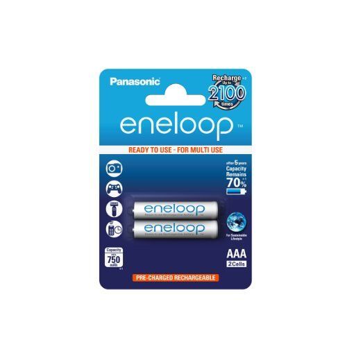 Panasonic eneloop BK-4MCCE - Batterie 2 x AAA - NiMH - (rechargeables) - 750 mAh