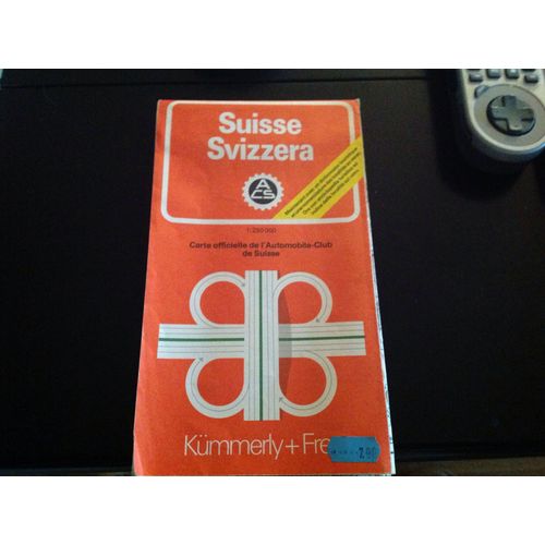 Carte Officielle  Suisse De Lautomobile Club Suisse