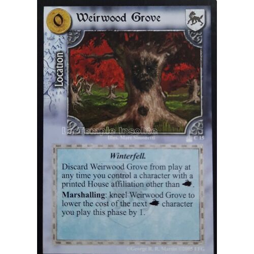 Carte A Game Of Thrones Ccg - Weirwood Grove C#15
