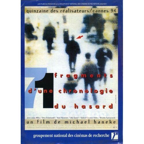 71 Fragments D'une Chronologie Du Hasard : Synopsis Dépliant - Michael Haneke, Lukas Miko, Udo Samel