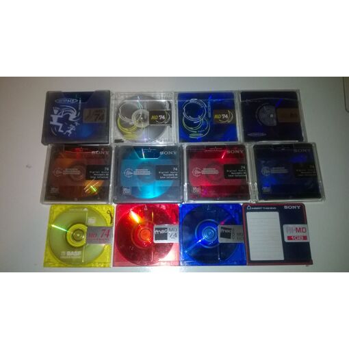 LOT 10 MINIDISC Sony Color Collection MD Case mini disc 74 Neuf (Réf#S-212) EUR 69,95 - FR