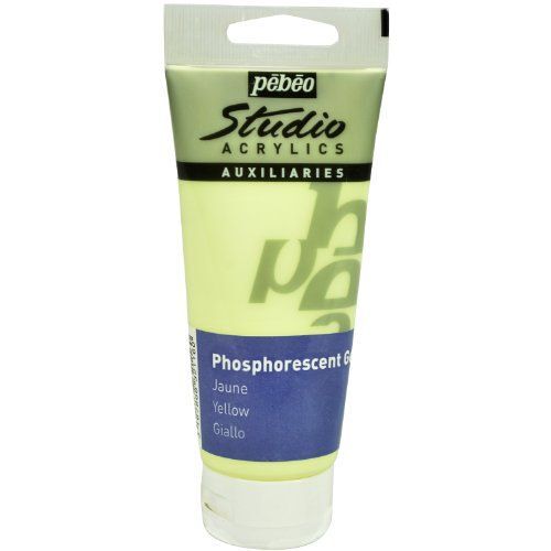 Pébéo Peinture Gel Phosphorescent Studio, Tube De 100 Ml Couleur Jaune