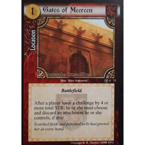 Carte A Game Of Thrones Ccg - Gates Of Meereen U#73