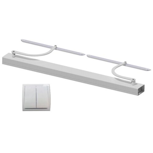 Motorisation volets 2 battants WINEO filaire - baie de 800-1500 mm - carter blanc - bras blanc