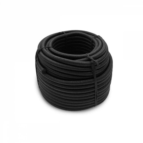 Linxor ® Bobine, rouleau de tendeur élastique - 25 mètres x 6 mm - Noir