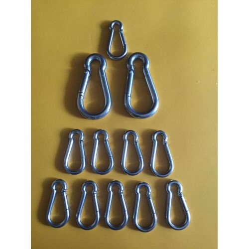 Mousquetons acier x12