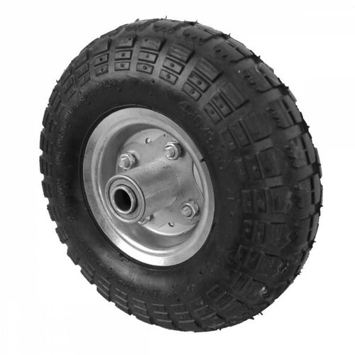 Linxor France ® Roue gonflable pour chariot 26 x 8.5 cm, axe 16 mm - Noir