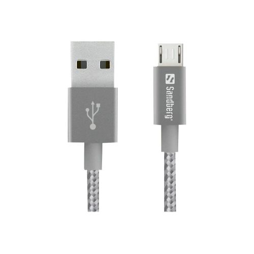 Sandberg Excellence - Câble USB - Micro-USB de type B (M) pour USB (M) - 1 m - gris