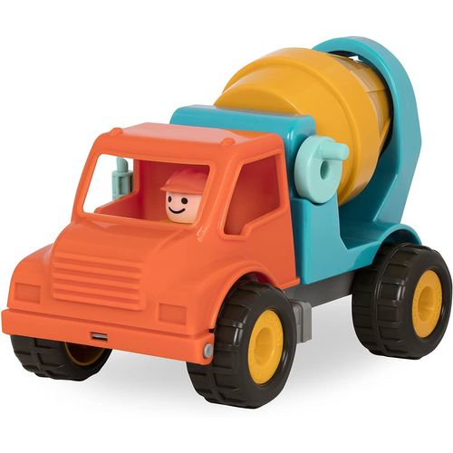 Battat - Camion Betonniere Portee Avec Conducteur Jouets Toupie A Beton Pour Enfants Partir De 18 Mois Orange Bleu