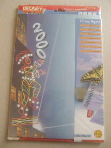 Pochette 25 Feuilles A4 80grs A Theme Decadry"An 2000"